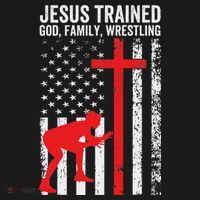 Jesus Trained Christian Wrestler Wrestling Women's Hoodie thumb 2