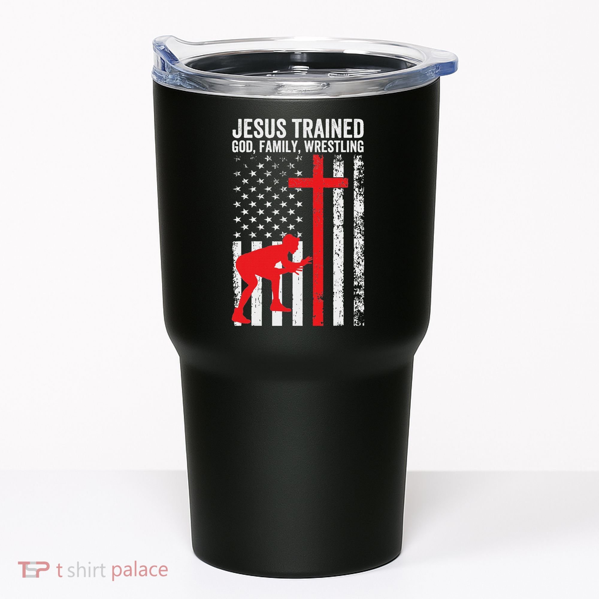 Jesus Trained Christian Wrestler Wrestling Tumbler