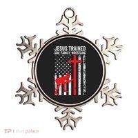 Jesus Trained Christian Wrestler Wrestling Ornament thumb 0