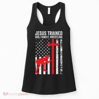 Jesus Trained Christian Wrestler Wrestling Women's Tank Top thumb 0