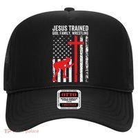 Jesus Trained Christian Wrestler Wrestling Hat thumb 0