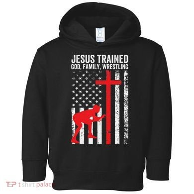 Jesus Trained Christian Wrestler Wrestling Toddler Hoodie