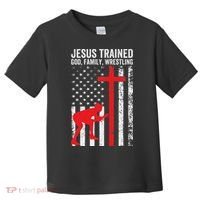 Jesus Trained Christian Wrestler Wrestling Toddler T-Shirt thumb 0