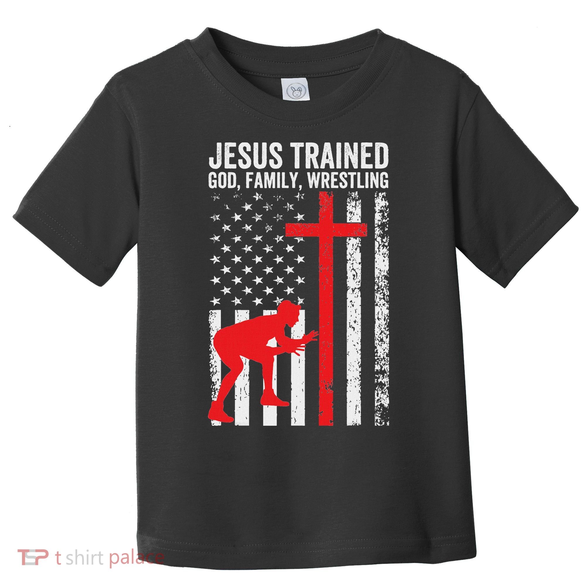 Jesus Trained Christian Wrestler Wrestling Toddler T-Shirt