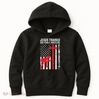Jesus Trained Christian Wrestler Wrestling Kids Hoodie thumb 0