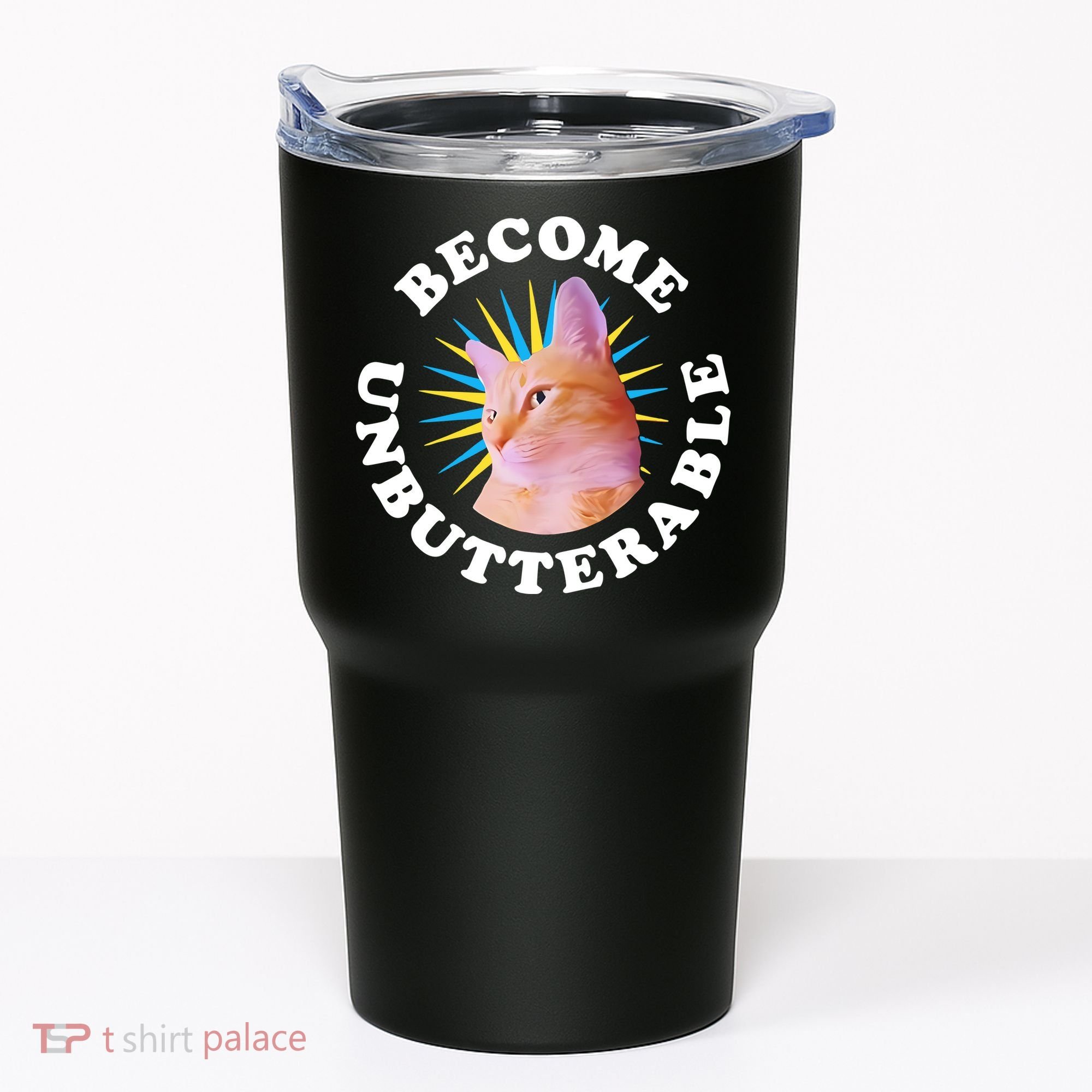 Jorts The Cat – Become Unbutterable Tumbler