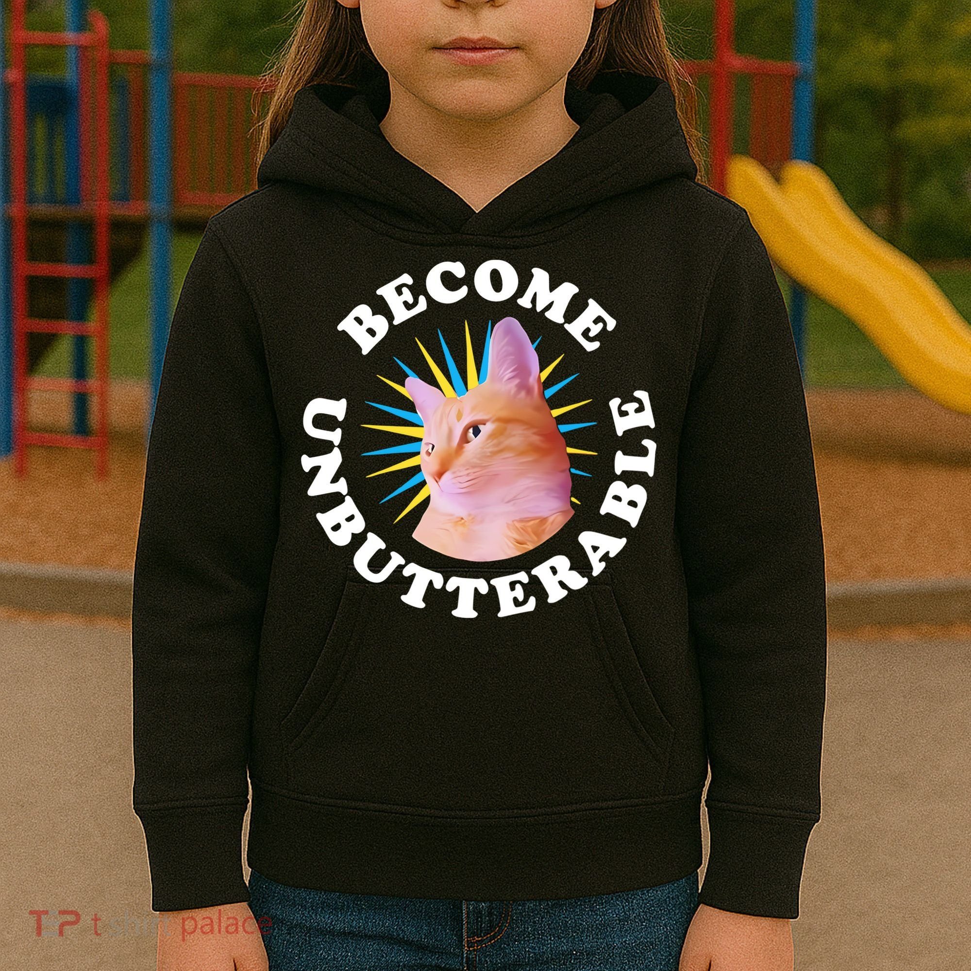 Jorts The Cat – Become Unbutterable Kids Hoodie