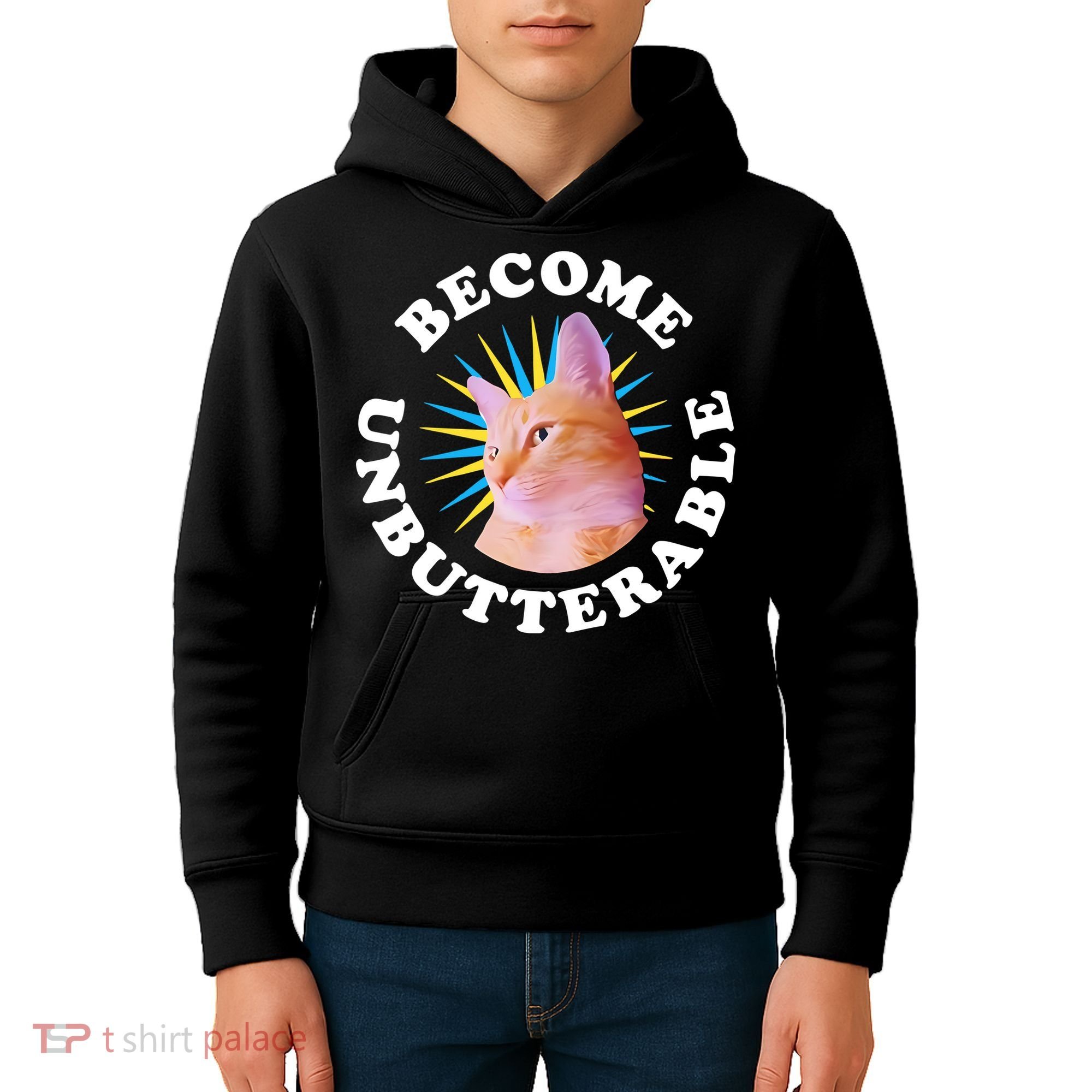 Jorts The Cat – Become Unbutterable Kids Hoodie