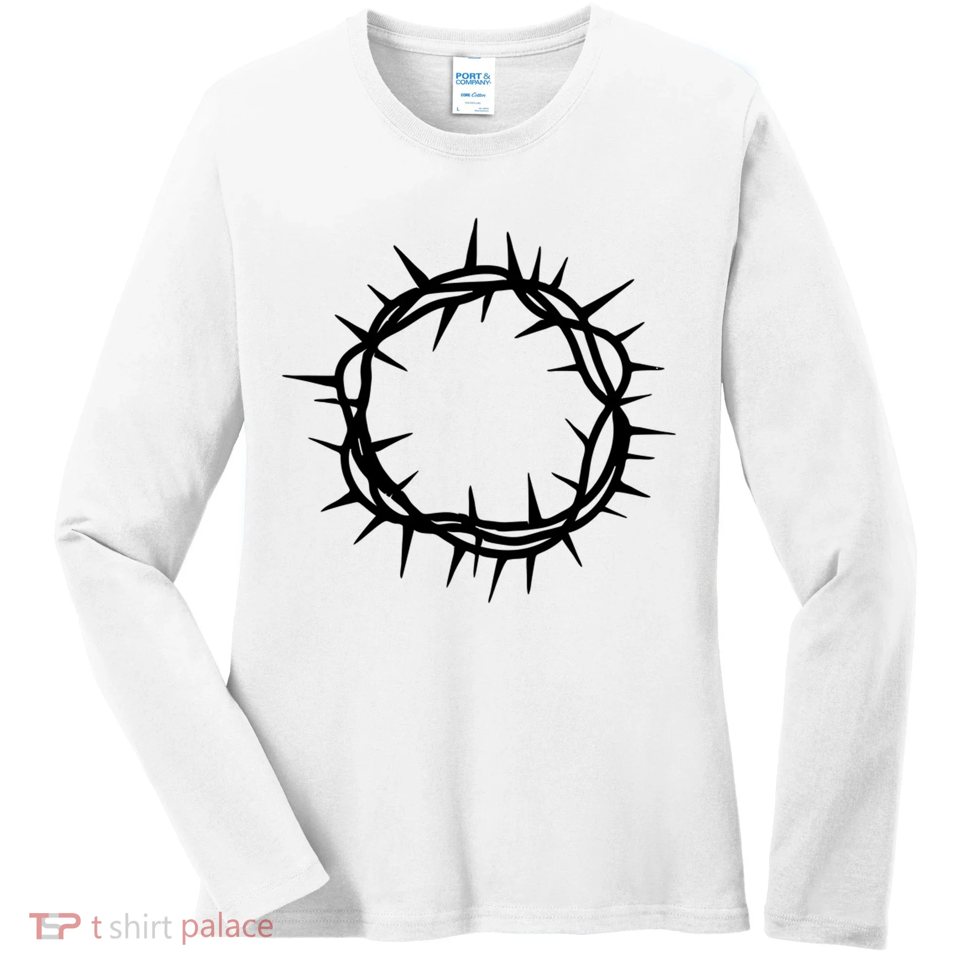 Jesus Thorn Crown Women's Long Sleeve Shirt