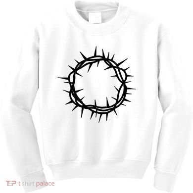 Jesus Thorn Crown Kids Sweatshirt
