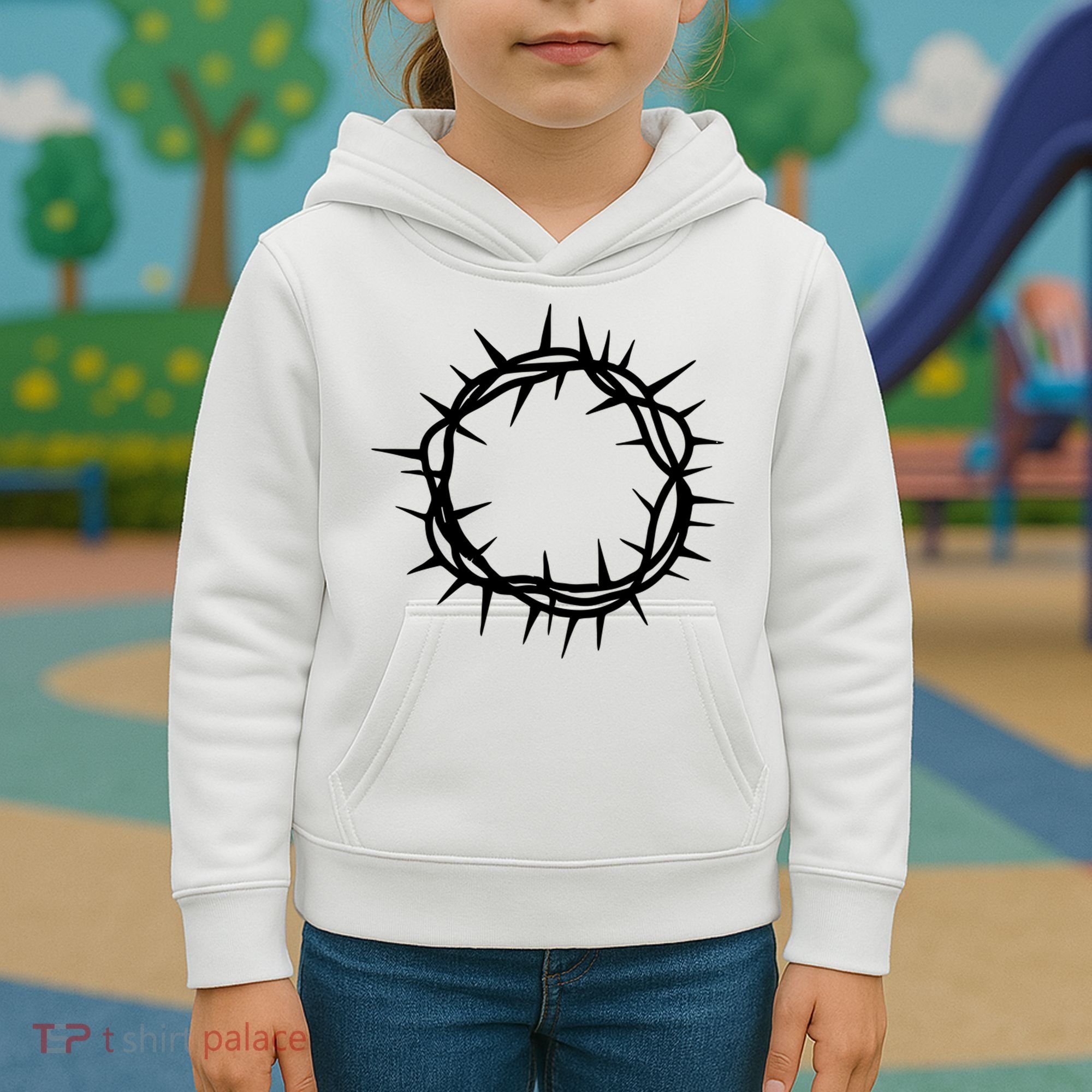 Jesus Thorn Crown Kids Hoodie