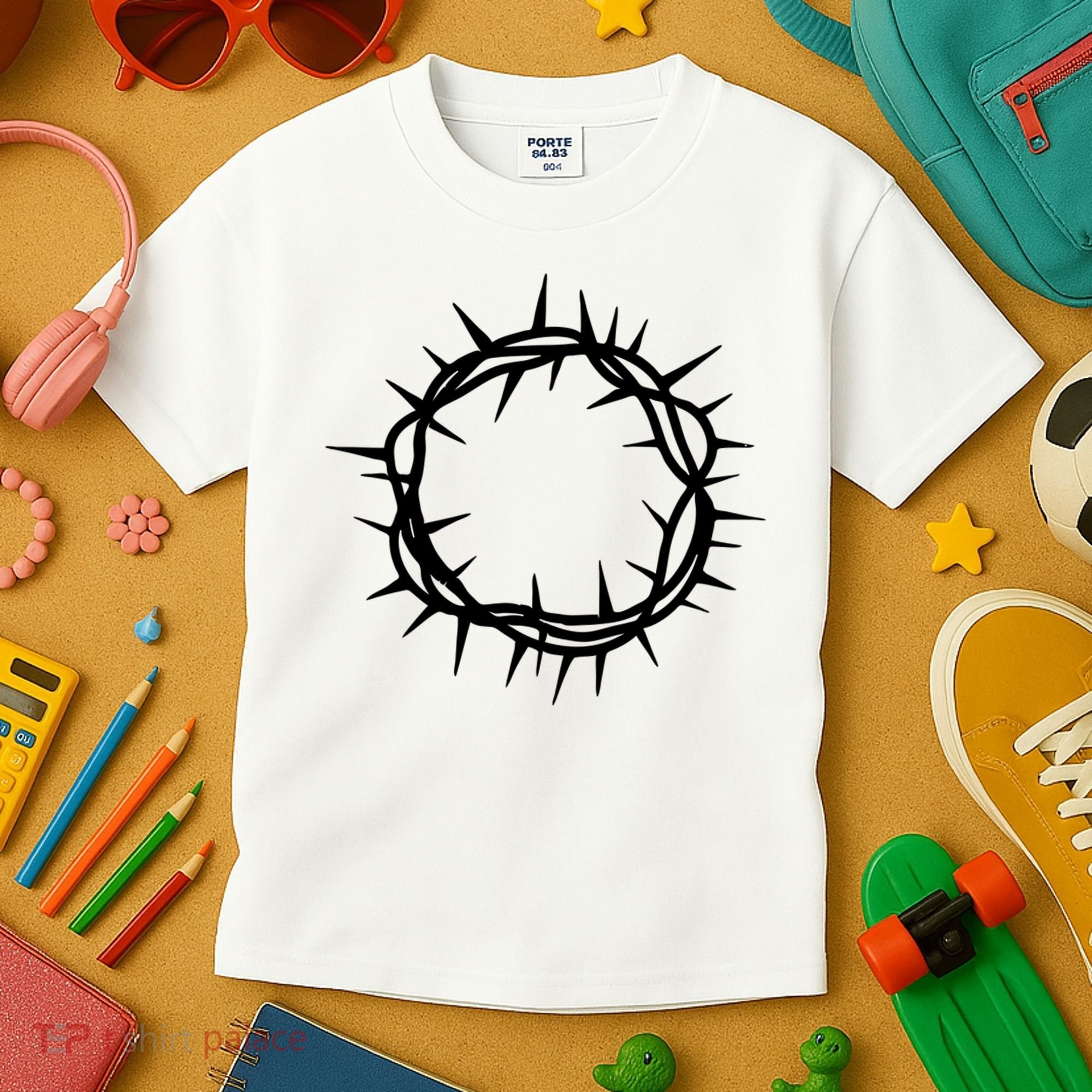 Jesus Thorn Crown Kids T-Shirt