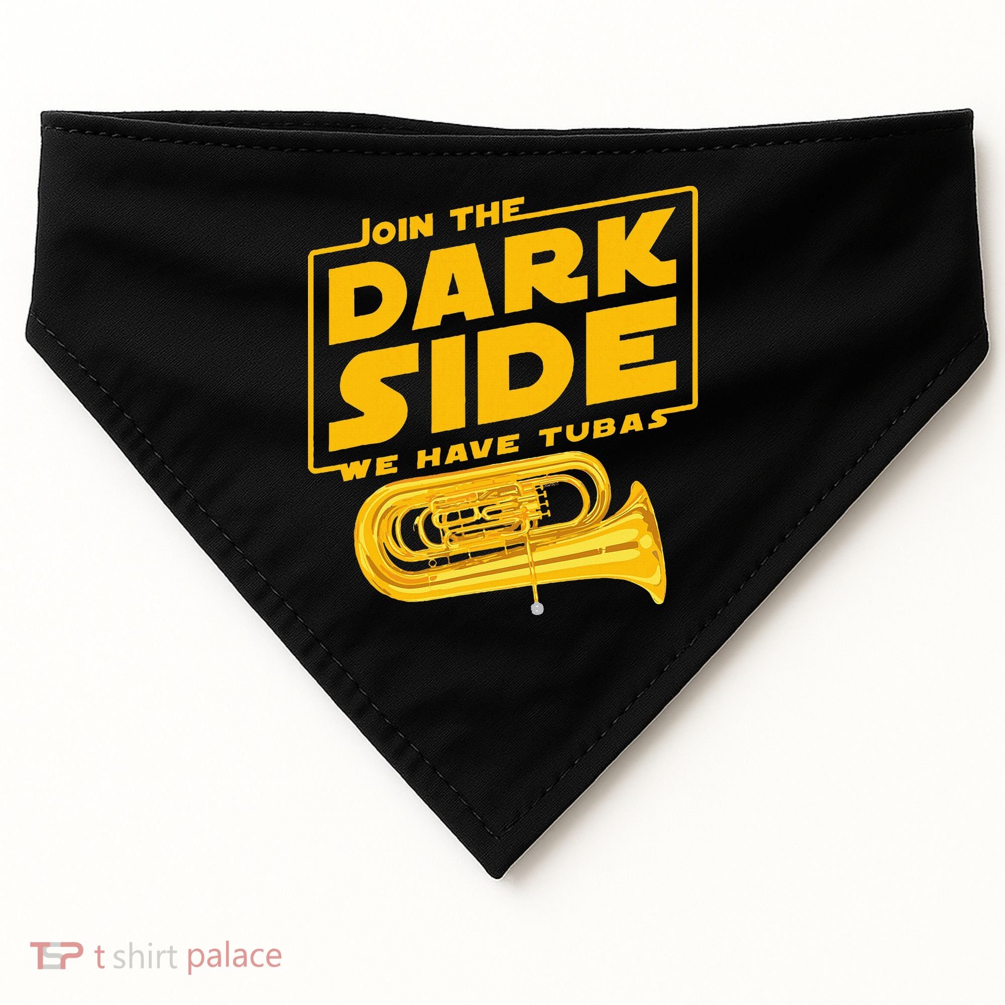 Join The Dark Side Tuba Player USA-Made Doggie Bandana