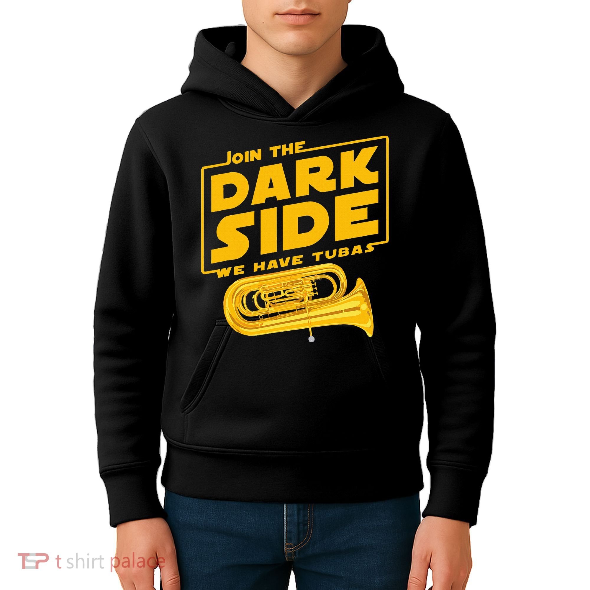 Join The Dark Side Tuba Player Kids Hoodie