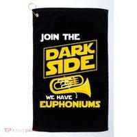 Join The Dark Side We Have Euphoniums Euphoniumist Brass Golf Towel thumb 0