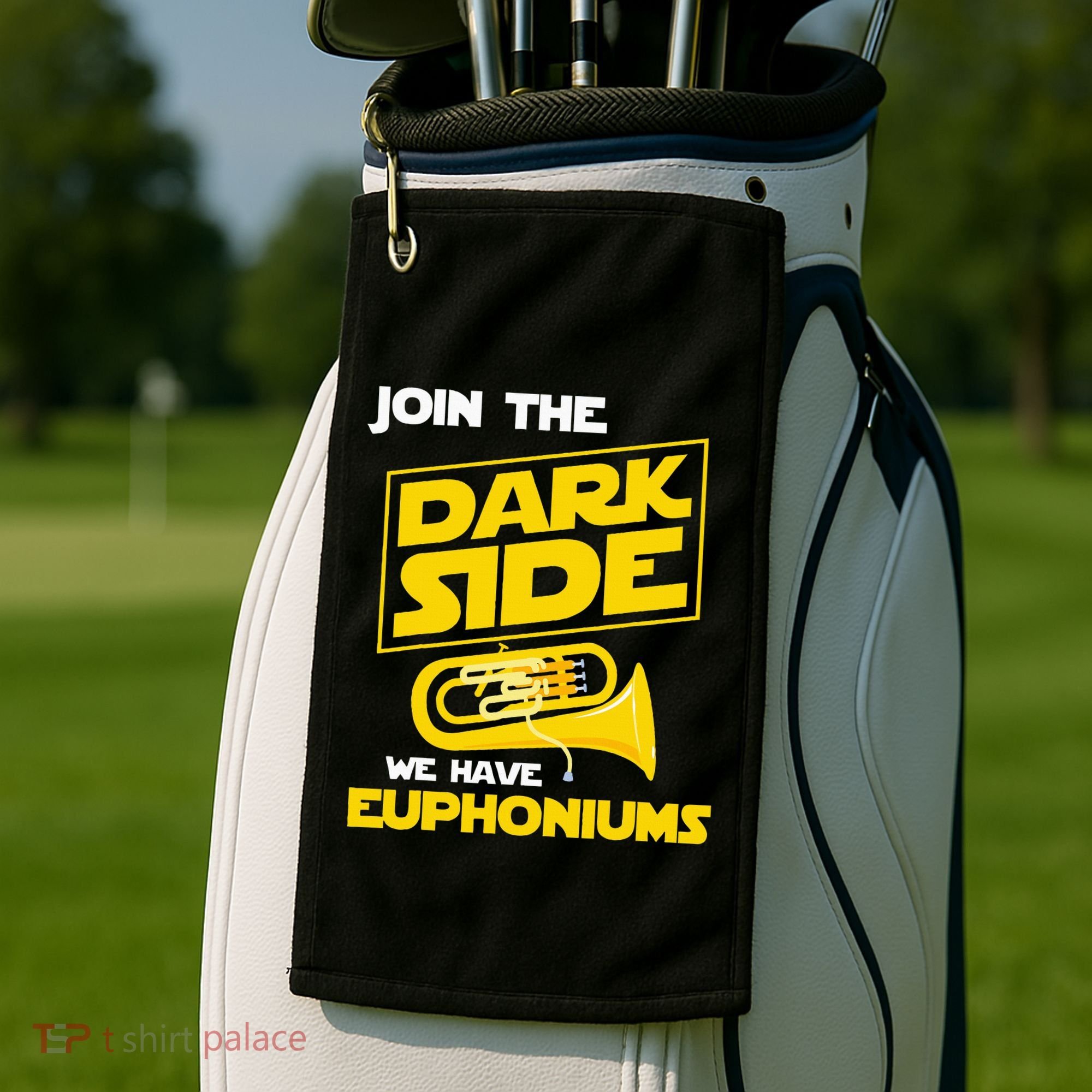 Join The Dark Side We Have Euphoniums Euphoniumist Brass Golf Towel