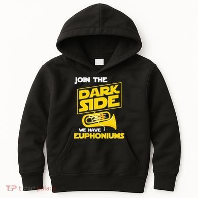 Join The Dark Side We Have Euphoniums Euphoniumist Brass Kids Hoodie