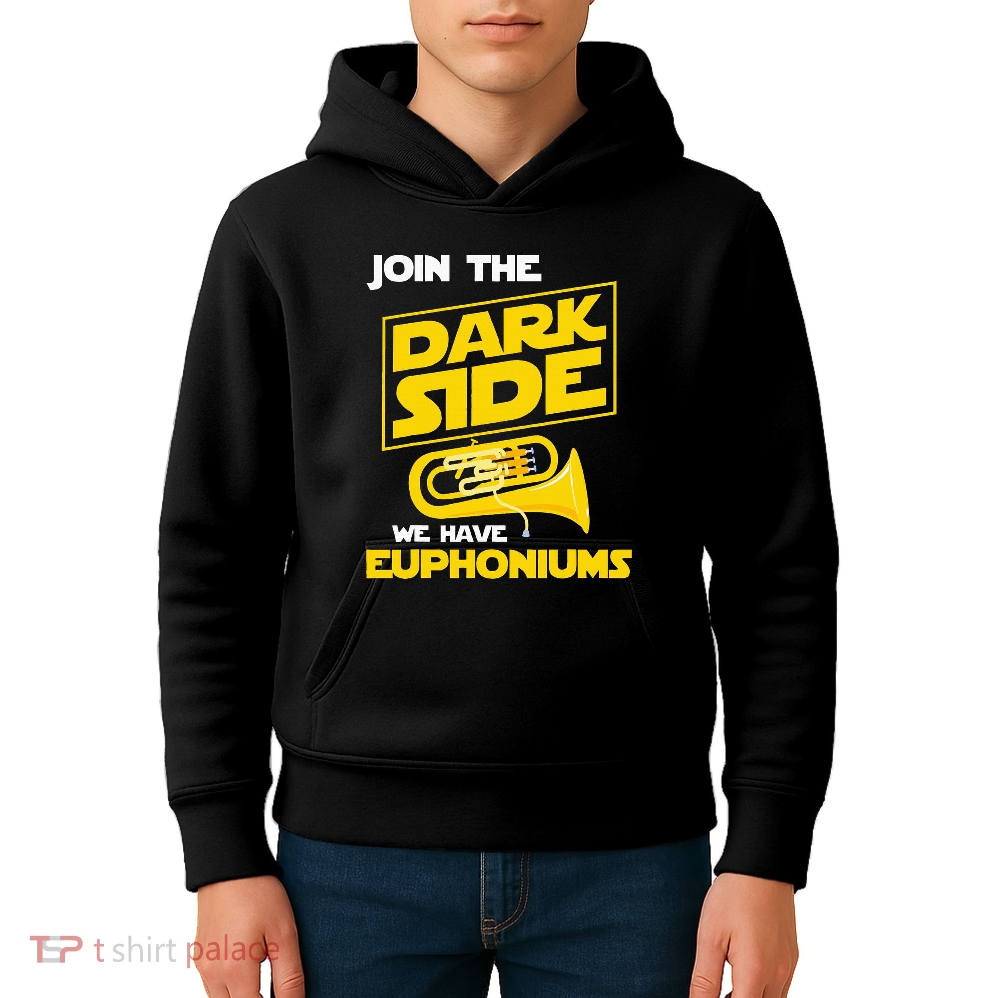 Join The Dark Side We Have Euphoniums Euphoniumist Brass Kids Hoodie