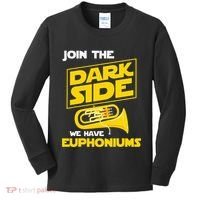 Join The Dark Side We Have Euphoniums Euphoniumist Brass Kids Long Sleeve Shirt thumb 0