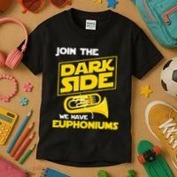 Join The Dark Side We Have Euphoniums Euphoniumist Brass Kids T-Shirt thumb 3