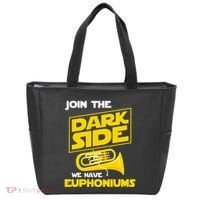 Join The Dark Side We Have Euphoniums Euphoniumist Brass Tote Bag thumb 0