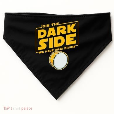 Join The Dark Side Bass Drum Player USA-Made Doggie Bandana