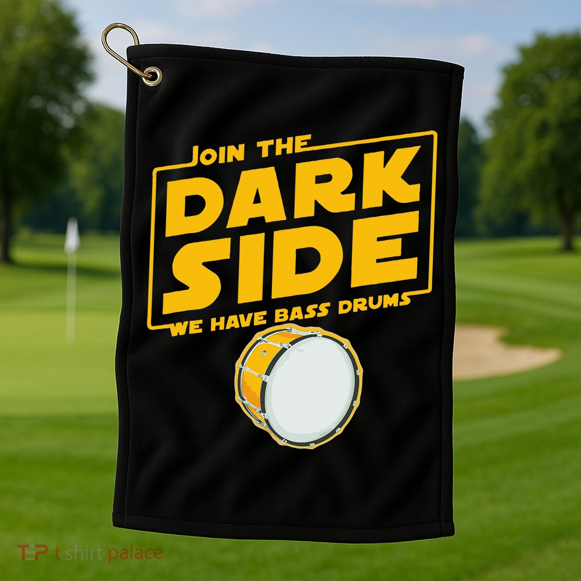 Join The Dark Side Bass Drum Player Golf Towel