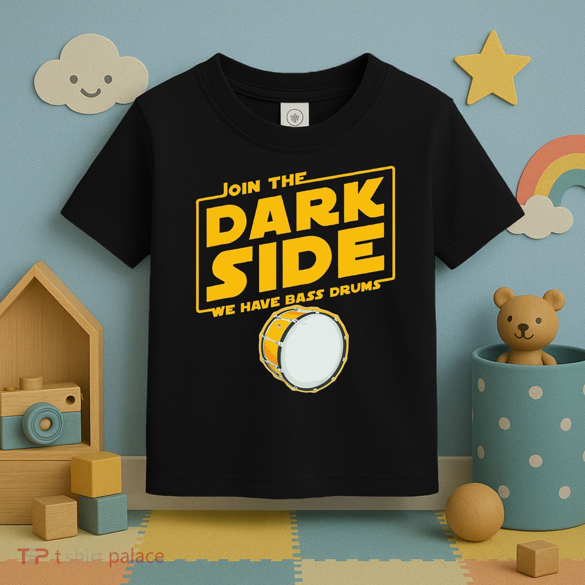 Join The Dark Side Bass Drum Player Toddler T-Shirt