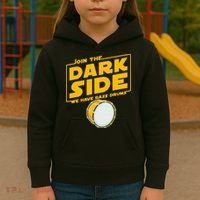 Join The Dark Side Bass Drum Player Kids Hoodie thumb 3