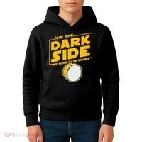 Join The Dark Side Bass Drum Player Kids Hoodie thumb 4