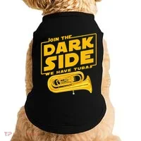 Join The Dark Side Tuba Player Doggie Tank thumb 0