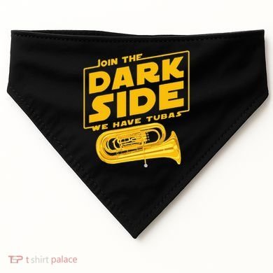 Join The Dark Side Tuba Player USA-Made Doggie Bandana
