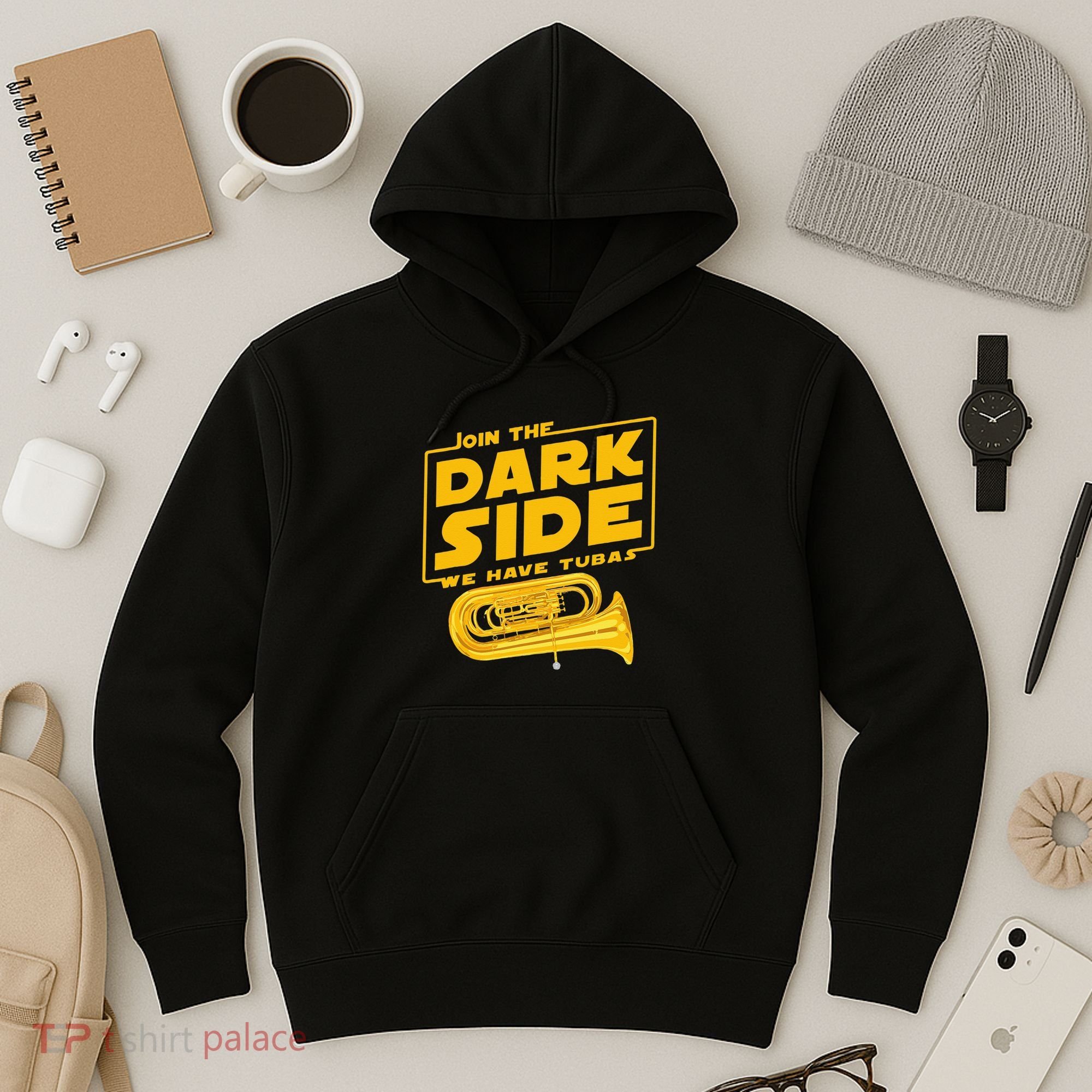 Join The Dark Side Tuba Player Hoodie