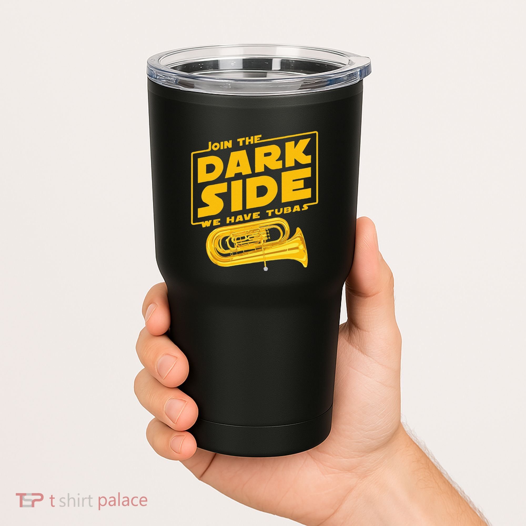 Join The Dark Side Tuba Player Tumbler