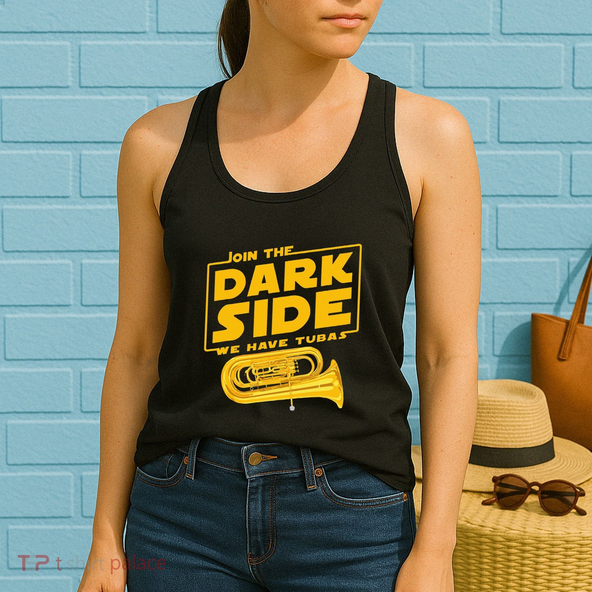 Join The Dark Side Tuba Player Women's Tank Top