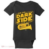 Join The Dark Side Tuba Player Baby Bodysuit thumb 0