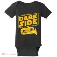 Join The Dark Side Tuba Player Baby Bodysuit thumb 0