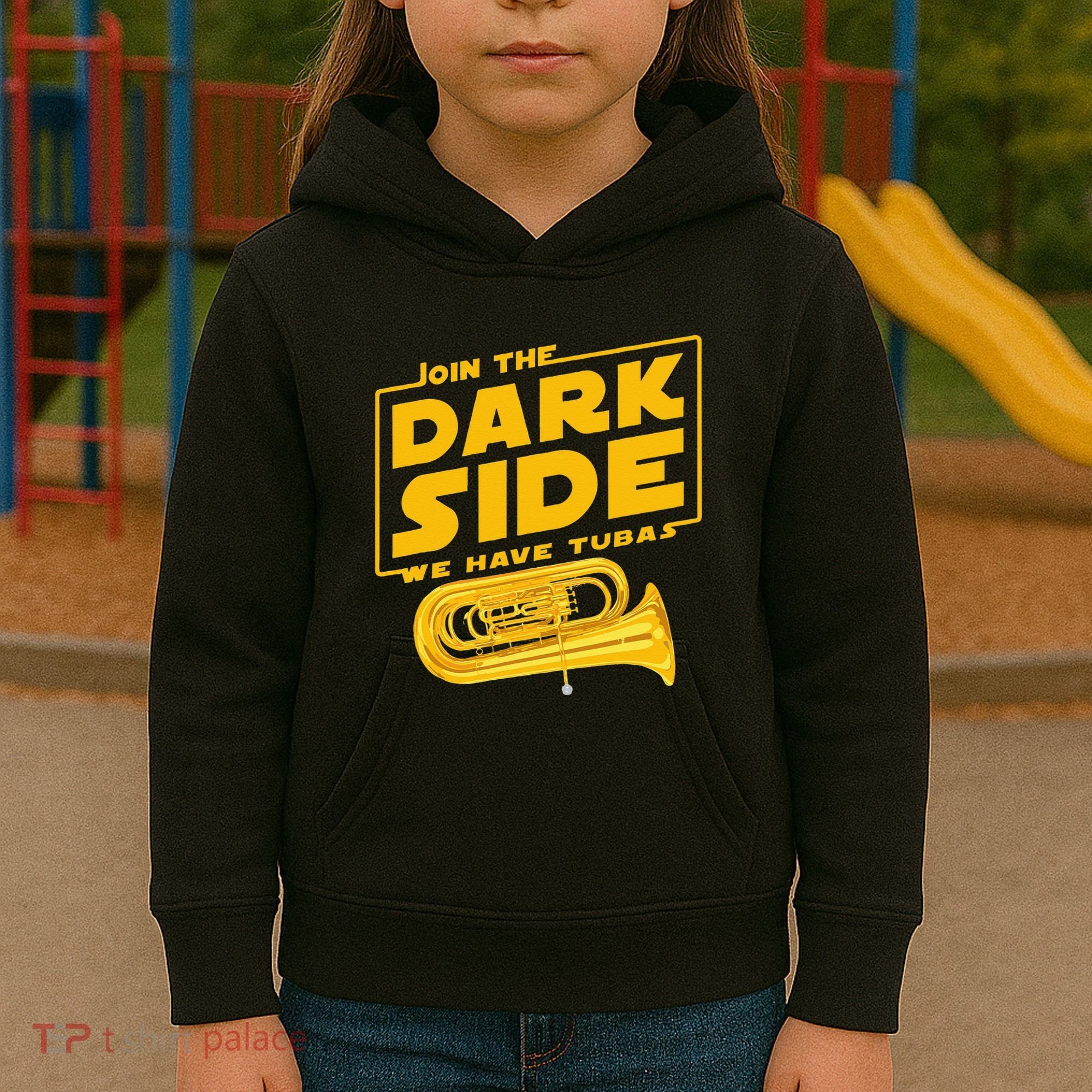 Join The Dark Side Tuba Player Kids Hoodie