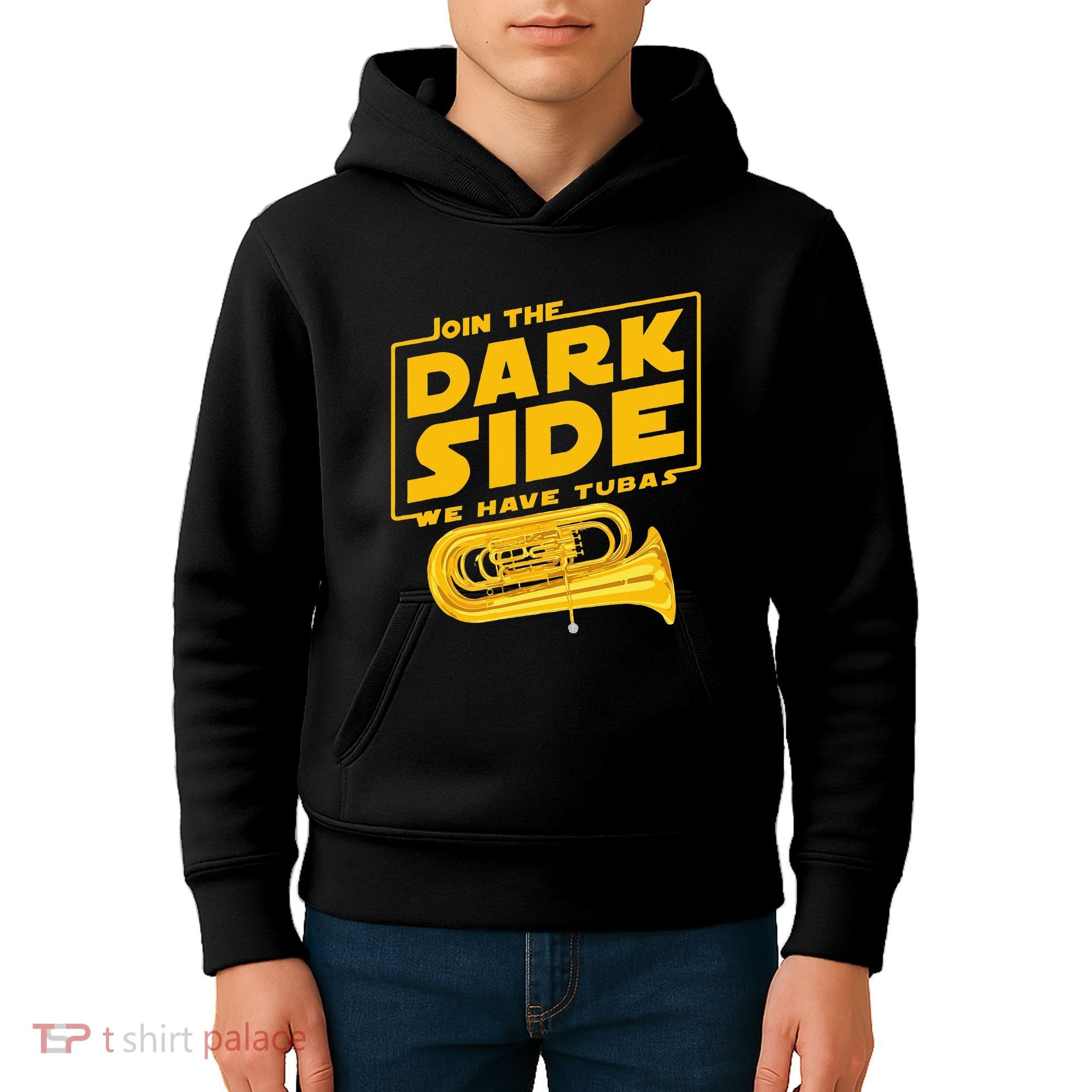 Join The Dark Side Tuba Player Kids Hoodie