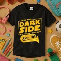 Join The Dark Side Tuba Player Kids T-Shirt thumb 3