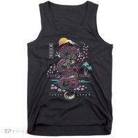 Japanese Tokyo Dragon Asian Inspired Retro 80’s Style Tank Top thumb 0