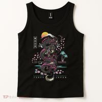 Japanese Tokyo Dragon Asian Inspired Retro 80’s Style Tank Top thumb 2