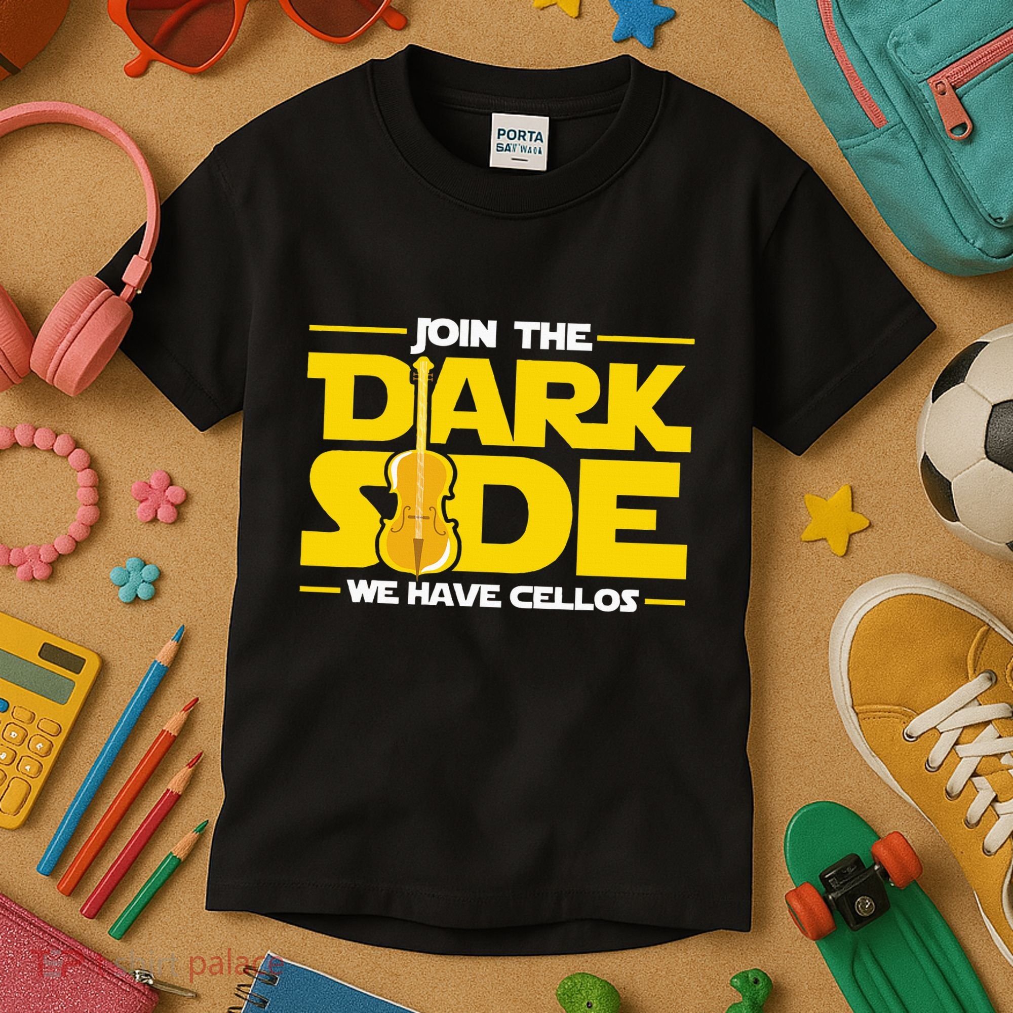 Join The Dark Side We Have Cellos Cellist Orchestra Musician Kids T-Shirt