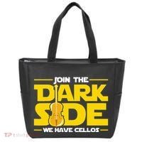 Join The Dark Side We Have Cellos Cellist Orchestra Musician Tote Bag thumb 0