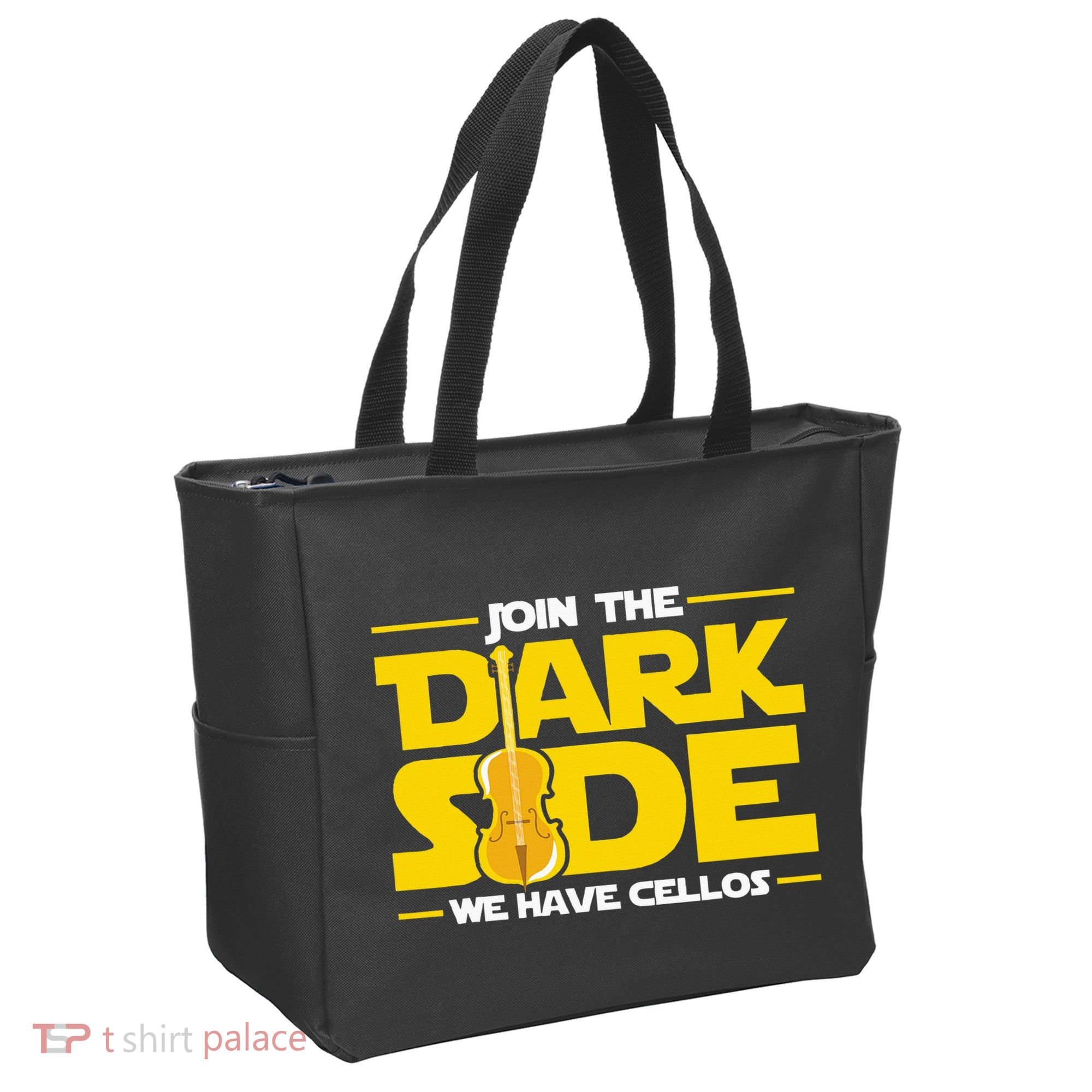 Join The Dark Side We Have Cellos Cellist Orchestra Musician Tote Bag