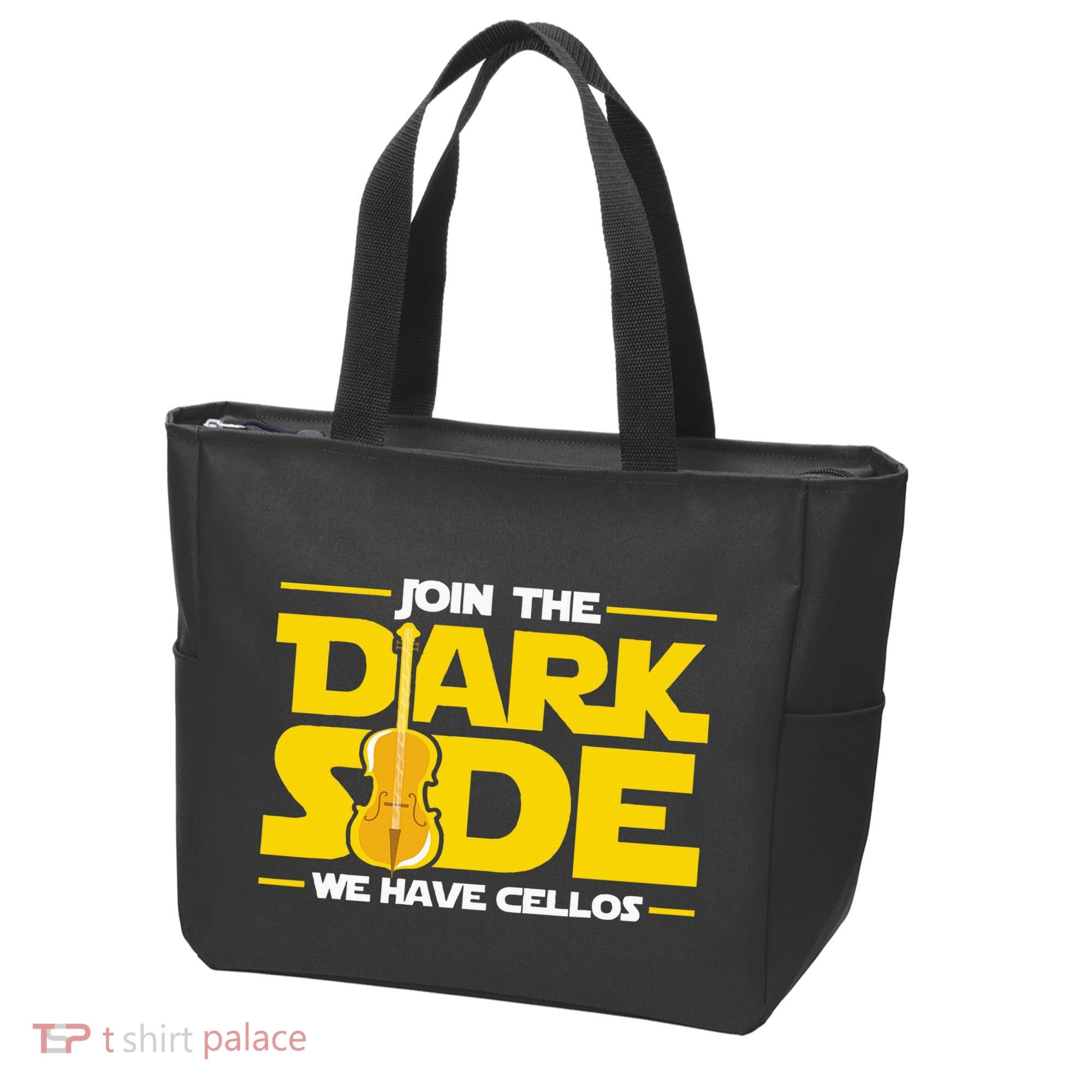 Join The Dark Side We Have Cellos Cellist Orchestra Musician Tote Bag