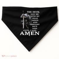 Jesus The Devil Saw Me With My Head Down USA-Made Doggie Bandana thumb 0