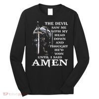 Jesus The Devil Saw Me With My Head Down Long Sleeve Shirt thumb 0