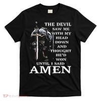 Jesus The Devil Saw Me With My Head Down T-Shirt thumb 0