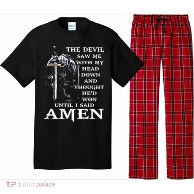 Jesus The Devil Saw Me With My Head Down Pajama Set